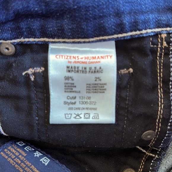 Citizens of Humanity Elson Straight Leg Mid Rise Jean - EXCELLENT- dk blue - 27 - Picture 10 of 13